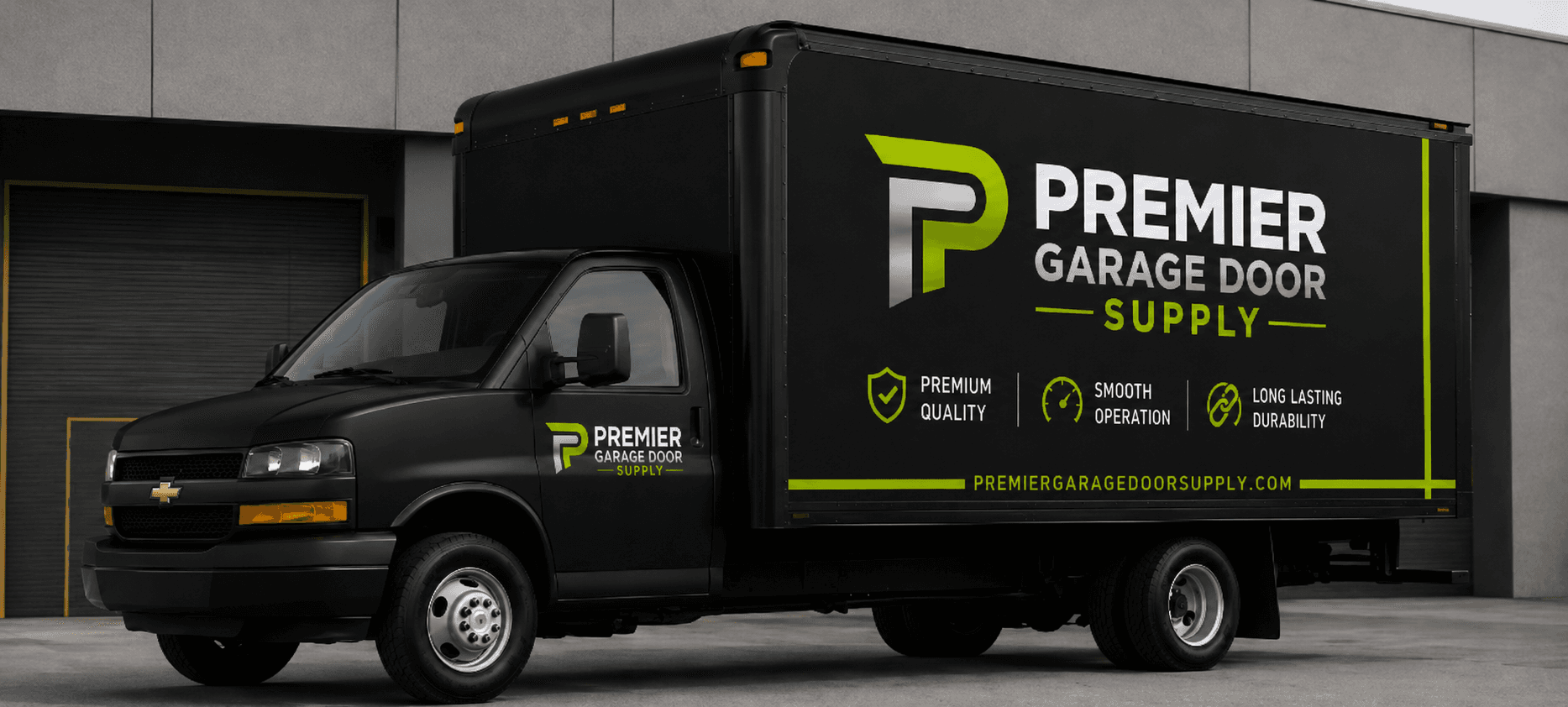Premier Garage Door Supply delivery truck
